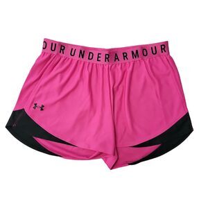 Pink - Under Armour Women's Moisture Wicking Play Up 3.0 Gym Shorts, 3" Inseam,
